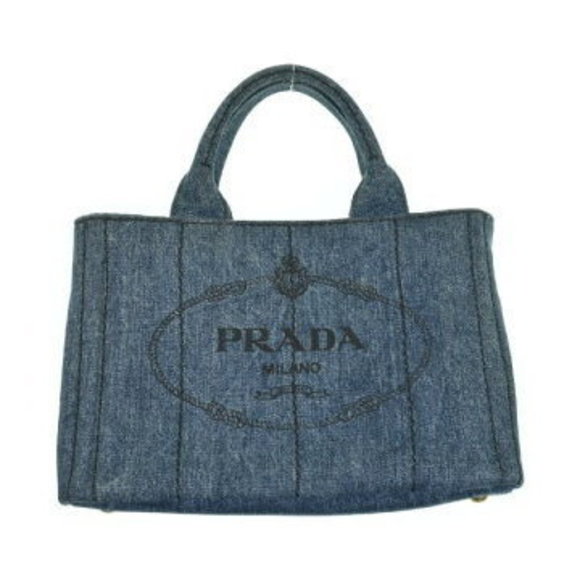 Prada Tote Bag Blue Denim - Picture 1 of 9